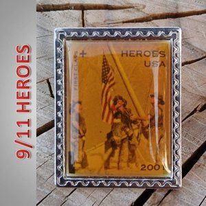 🌞 5/$25 USPS Heroes 9/11 stamp lapel pin